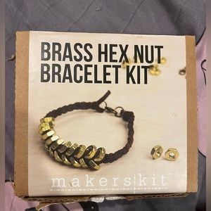 Brass Hex Nut Bracelet Kit by Makerskit